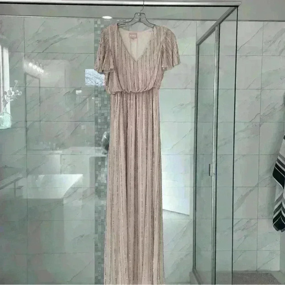 Show me your mumu- NWOT Show me the ring Beaded Maxi Dress Sz M - Picture 4 of 12